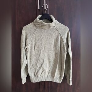 Karen Scott Cotton Turtleneck Sweater Green